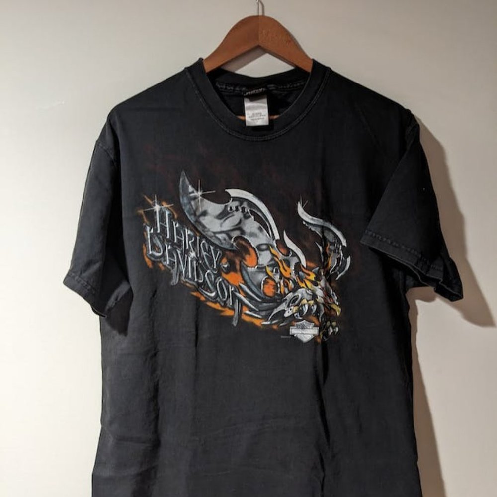 Vintage 2002 Harley Davidson Moose Portland Maine T-shirt
